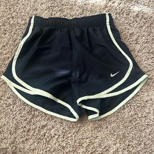 Black and green (subtle) running shorts